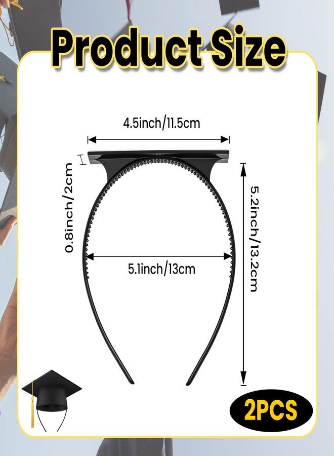 Somcthao Upgraded 2-Pack Graduation-Cap Headband - Secures Your Hair Style, Graduation Cap Insert, Graduation Gift - Image 2