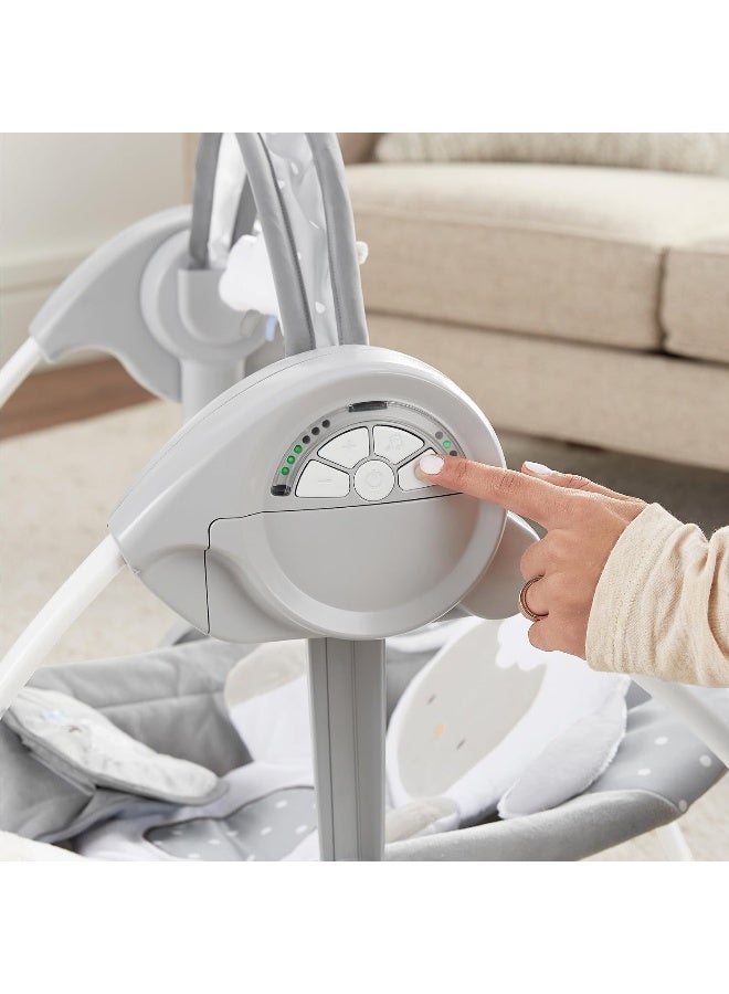 Ingenuity Comfort 2 Go Compact Portable Baby Swing, Cuddle Lamb - Image 3