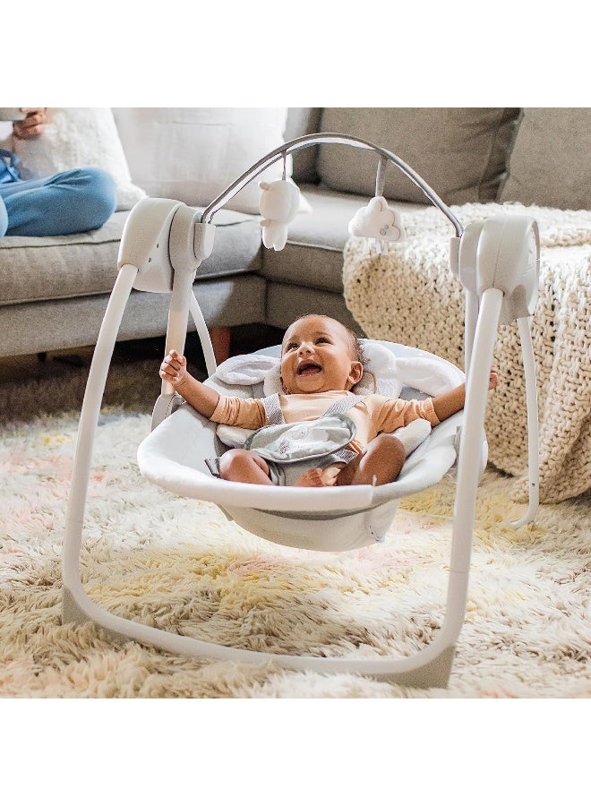 Ingenuity Comfort 2 Go Compact Portable Baby Swing, Cuddle Lamb - Image 2