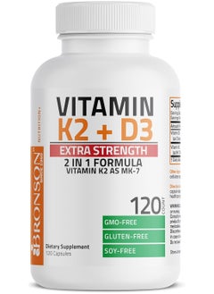 Vitamin K2 +  D3 Extra Strength, 12 Capsules