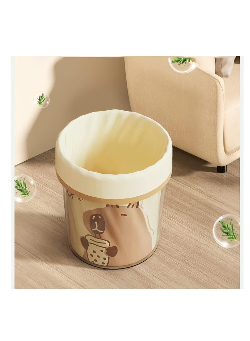 Cute Bear Design small trash Bags, 100 Count, Self-Sealing, Roll Pack Small Garbage Bags for Office Bedroom Bathroom Trash Bags, White 4 Gal Small Trash Can Liners45*45cm (100)  - Image 5