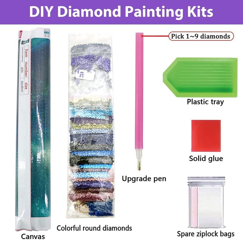 Keskriva Keskriva Diamond Painting Kit 30 X 40cm Bright Moon 5D Tree of Life Theme Adults Kids NonFoldable  - Image 4