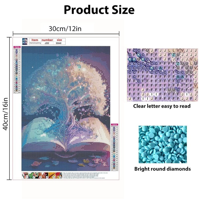 Keskriva Keskriva Diamond Painting Kit 30 X 40cm Bright Moon 5D Tree of Life Theme Adults Kids NonFoldable  - Image 3