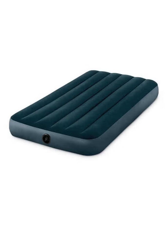 INTEX 64732 Inflatable Dream-Snarled Green Single Airbed – Flocked Mattress for Indoor & Outdoor Use, Comfortable Camping Air Bed, Easy Inflation, Durable, Lightweight, Ideal for Travel, Hiking, and Home Use  - Image 1