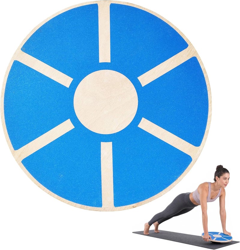 Fitvids BalanceFrom Non-Slip Wooden Wobble Balance Board Core Trainer 15.55-inch Diameter with 360 Rotation for Stability Training - Image 1