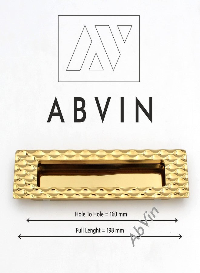 ABVIN مقبض باب منزلق مخفي مطلي بالذهب بتقنية PVD من ABVIN، ومقابض أدراج، ومقابض لخزائن الملابس المنزلقة (قطعة واحدة) (7.8 بوصة) - Image 2