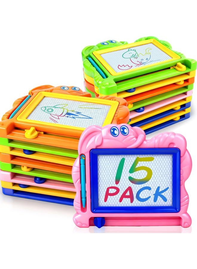 Hymaz 15 Pcs Mini Magnetic Drawing Board for Kids,Colorful Doodle Drawing Board for Toddlers 1-3, Erasable Doodle Board Tablet Writing Pad for Boys Girls Classroom Rewards Party Favors Bag Stuffers - Image 1