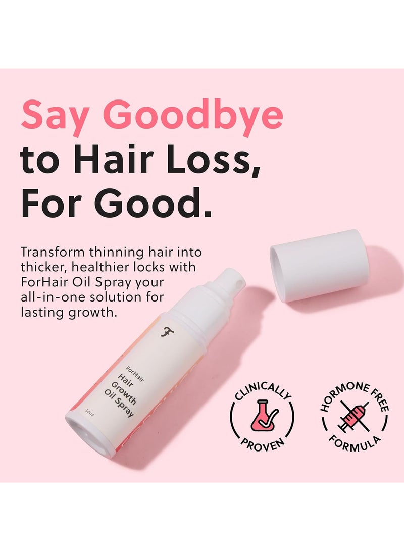 فور بخاخ زيت فورشيكس لنمو الشعر ٥٠ مل | تركيبة غير دهنية وخالية من الهرمونات لشعر أكثر كثافة، وإصلاح التلف ومنع تساقط الشعر | مثالي لفروة الرأس الجافة - Image 2