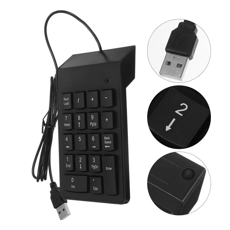 Mechanical Numeric Keypad 19 Keys Wired USB Number Pad For Banking And Desktop - Image 5