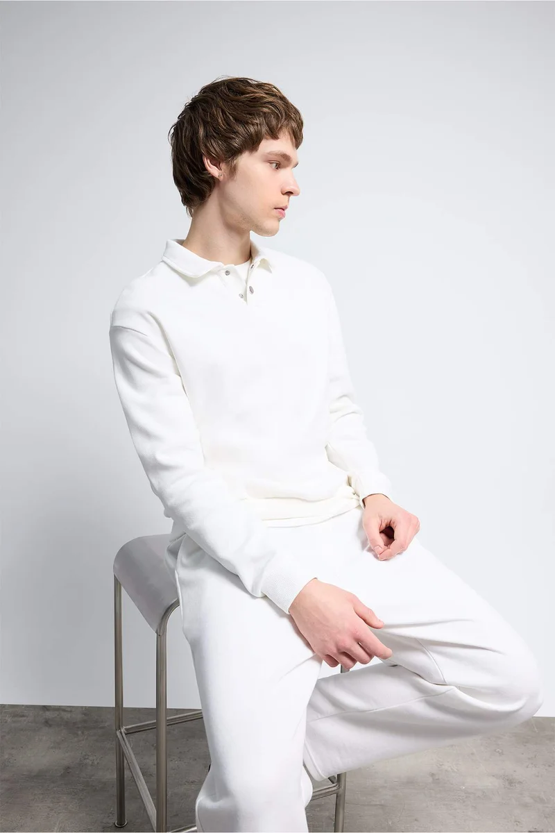 Defacto  Polo Neck Sweatshirt for Men | Best Price UAE