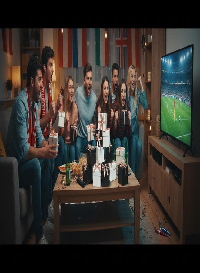 علبة هدايا GP SUP مع غطاء وشريط، 12 قطعة، أبيض، 6 بوصات × 6 بوصات × 6 بوصات - Image 3