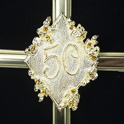 Cathedral Art Wall Cross, for Parents, Grandparents, 8-Inches, Gold Plated, by Abbey & CA Gift - Image 3