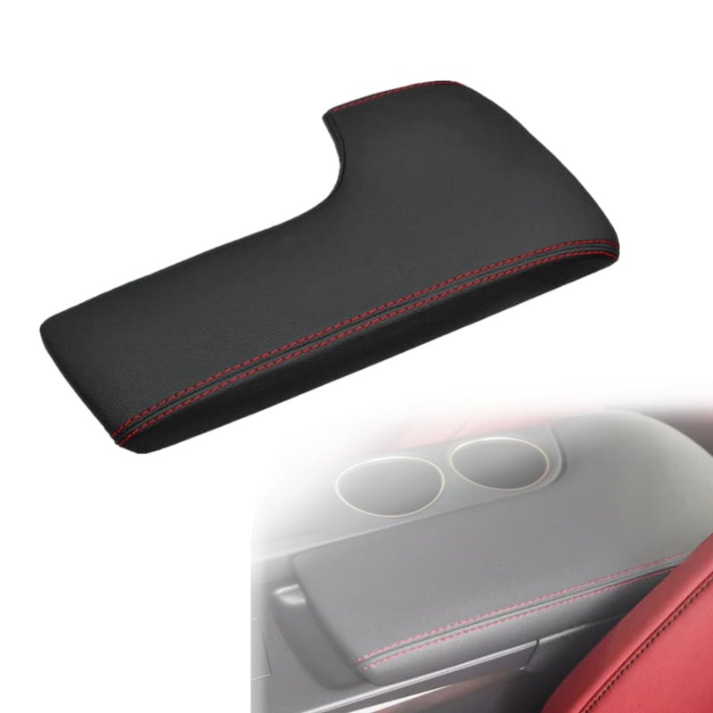 FZJDSD Leather Center Console Lid Armrest Cover Skin Red Stitch Compatible with Lexus IS200 IS250 IS300 IS350 2014 2015 2016 2017 - Image 3