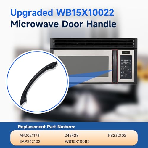 MOHTOL WB15X10022 Microwave Door Handle Black Compatible with GE HotPoint Microwave Door Handle Part JVM1410BC001 JVM1430BD001 JVM1440BD001, Replacement WB15X10083 AP2021173 245428 PS232102 EAP232102 - Image 3
