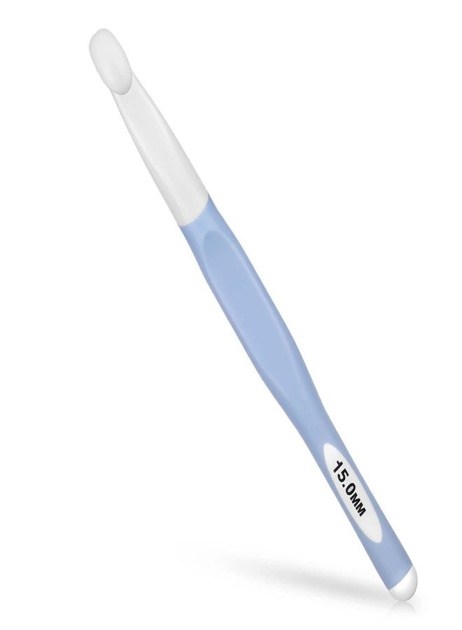 Hariendny 15mm Large Size Crochet with Ergonomiv Handle, Long Rubber Handle Crochet Hook, Knitting Giant Crochet Hooks for Chunky Yarn, Scarf, DIY, Wool Products(15MM) - Image 1