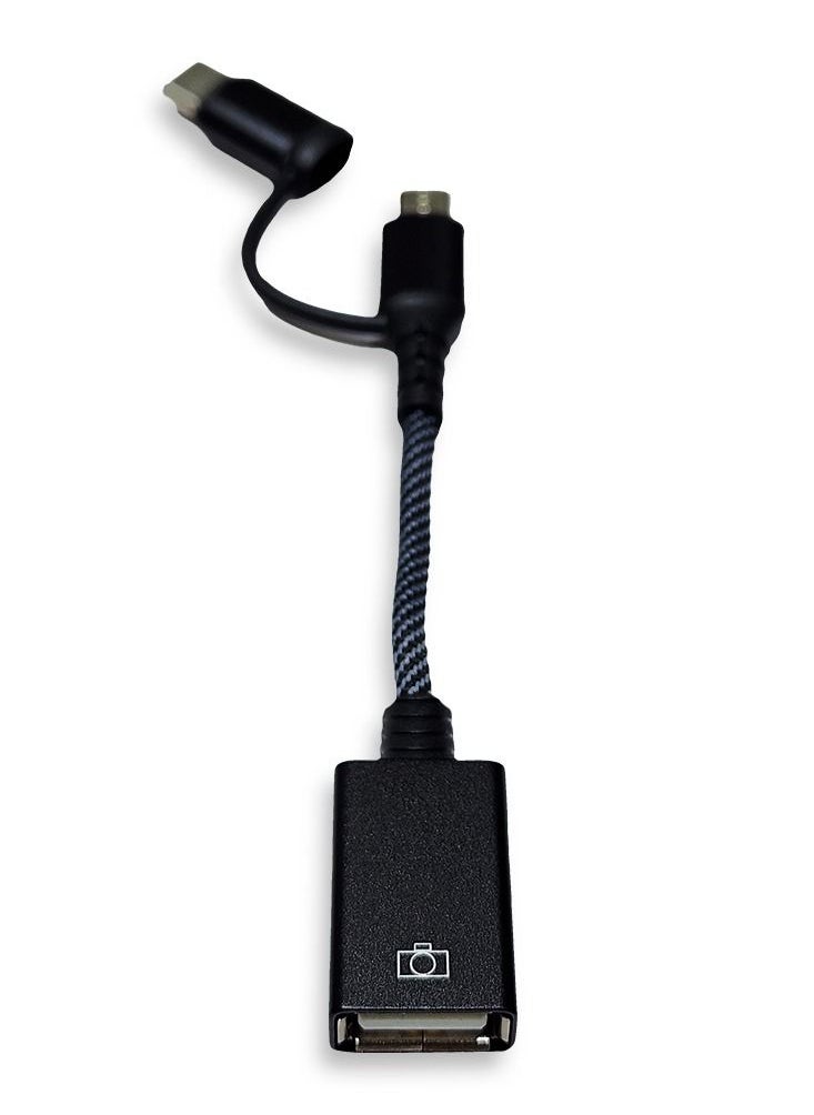 ماركة غير محددة - تحويل ل Usb 3 في 1 متعدد الوظائف موسع OTG كابل للهاتف المحمول نموذج SX-46 ل فلاشة مزودة بفتحة يو إس بي نقل البيانات بسرعة - Image 1