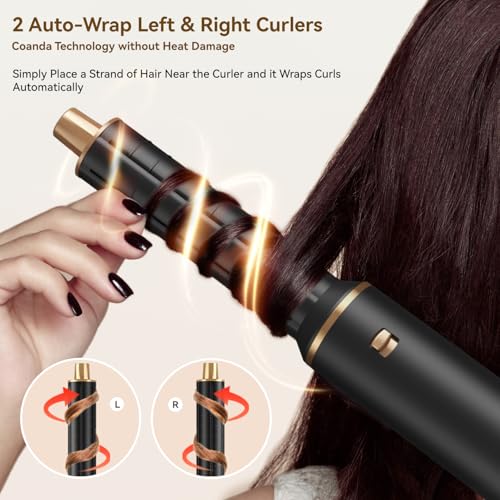 JINYAWA Hair Dryer Brush 5 in 1, Hot Air Brush Air Curler, Air Styler Hair Styler Without Heat Damage, Multistyler Blow Dryer Brush, Powerful Hair Styling Tools for Drying,Curl,Volumize and Straighten - Image 3