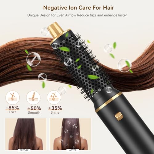 JINYAWA Hair Dryer Brush 5 in 1, Hot Air Brush Air Curler, Air Styler Hair Styler Without Heat Damage, Multistyler Blow Dryer Brush, Powerful Hair Styling Tools for Drying,Curl,Volumize and Straighten - Image 5