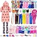 HONLAELLA 22 Pcs 115 Inch Girl Doll Clothes Accessories Including 4 Fashion Dresses 6 Tops 6 PantsShorts 5 Shoes 7 Accessories Sport Clothing for 115 Inch Doll Clothes Set NO Doll - Image 2