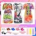 HONLAELLA 22 Pcs 115 Inch Girl Doll Clothes Accessories Including 4 Fashion Dresses 6 Tops 6 PantsShorts 5 Shoes 7 Accessories Sport Clothing for 115 Inch Doll Clothes Set NO Doll - Image 4