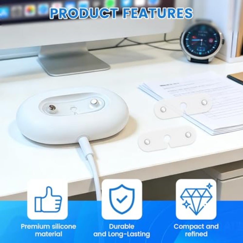 قطعتان من محول مساعد كابل الشحن لساعة Google Pixel 4 مقاس 41 ملم، تصميم شفاف، ملحق حامل شحن مغناطيسي متوافق مع الشاحن، كابل الشحن غير متضمن - Image 2