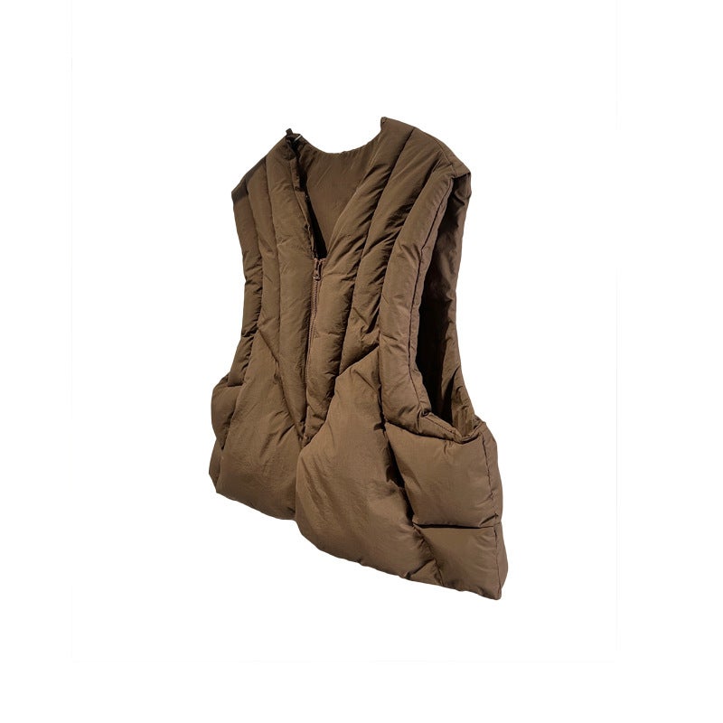 American Retro Deconstructed Split Cotton Vest Jacket Men'S And Women'S Fashion Brand Street Cleanfit High-Level Shoulder - Image 1