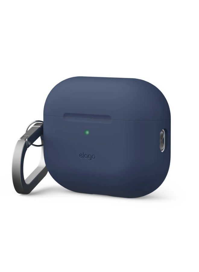Elago Silicone Hang designed for Airpods Pro 3 [3rd Generation] Secure Fit Case Cover with Carabiner - Jean Indigo