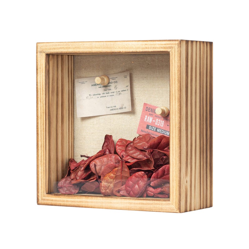 Increased Fire Shadow Box Frame 6x6 Shadow Box Display Case with Linen Back of Awards Memorabilia Flower, Pictures, Keepsakesã€Bouquetã€Medals and More Photos Memory Box - Image 1