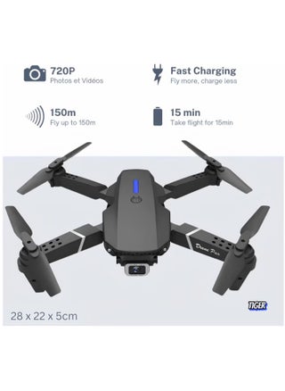 E88 Drone with HD Camera – Foldable Design, WiFi Live Photo & Video, Black Screen on Remote Control, Perfect for Kids and Adults – Easy to Fly, Aerial Photography, Stable Flight for Beginners and Pros - pzsku/Z0712B8947DF2B6C954A7Z/45/_/1736593574/c2aa0e1d-1590-4973-91a5-6738a73d91a8