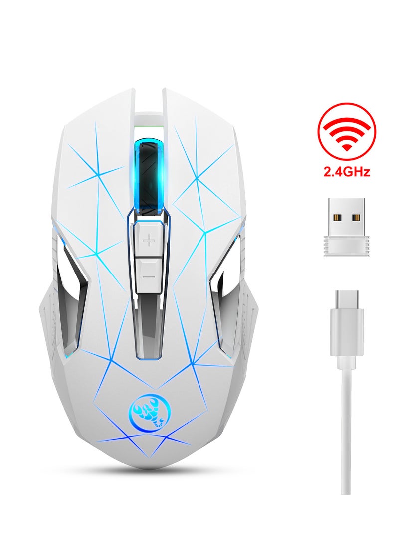 Wireless Gaming Mouse, Wireless Mouse For Laptop, 2.4G Portable Wireless Mouse Computer Mouse Wireless Wireless Mouse Gaming Laptop Mouse for Notebook, PC, Office Home Work