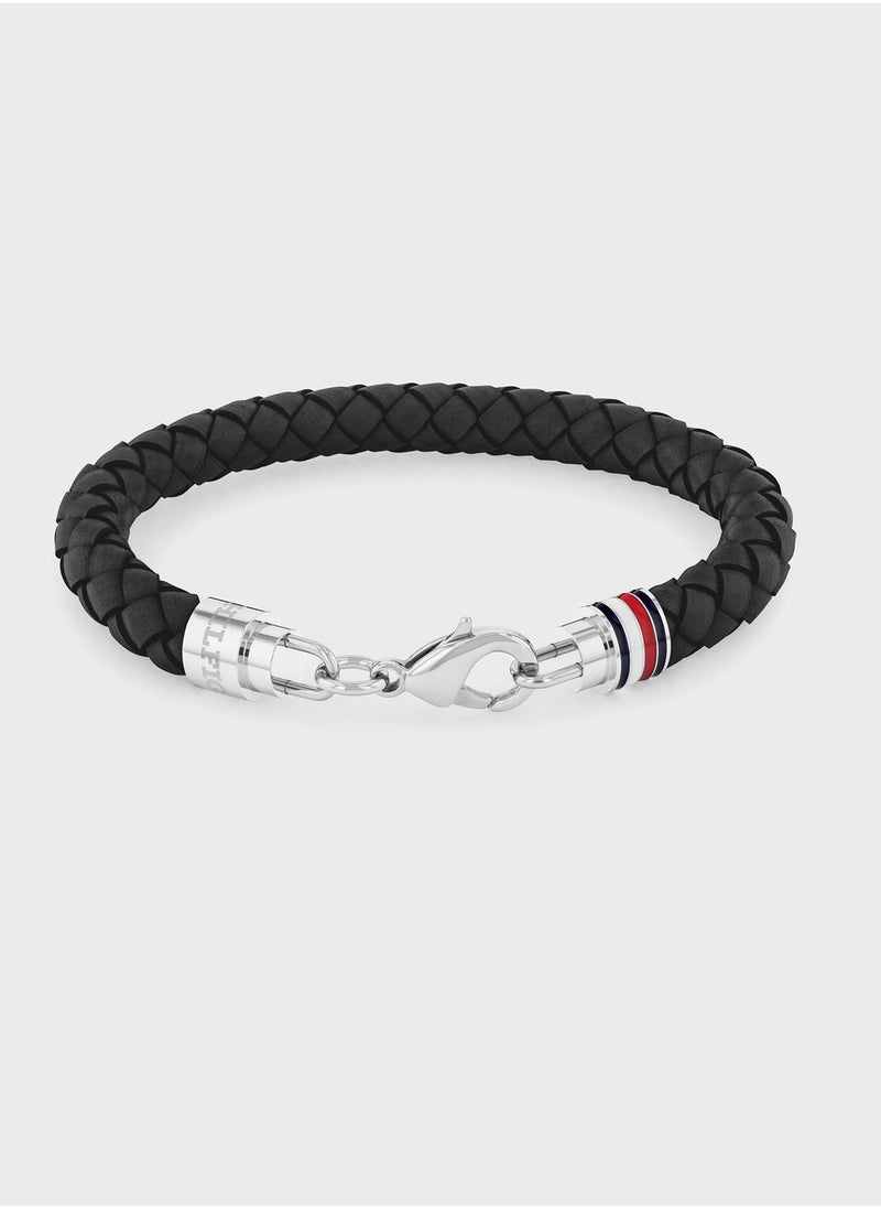 TOMMY HILFIGER Iconic Th Braided Leather Bracelet  - Image 1
