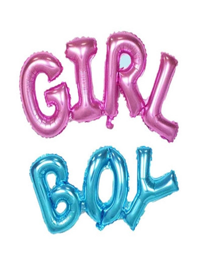 AnnoDeel 2 pcs BOY GIRL Letter Balloons, 40"*14"inch One-piece Alphabet Baby Foil Balloons for Baby Birthday Party Decorations - Image 1