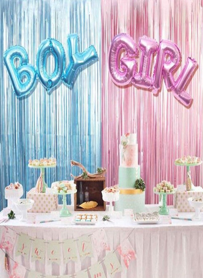 AnnoDeel 2 pcs BOY GIRL Letter Balloons, 40"*14"inch One-piece Alphabet Baby Foil Balloons for Baby Birthday Party Decorations - Image 3