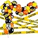 Haptda Quarantine Balloon Garland Arch Kit 74 Pack 12Inch 5Inch Black Orange Yellow Silver Latex Balloons Strip Set with Caution Tape for Quarantine Birthday Party Decorations Construction - Image 3