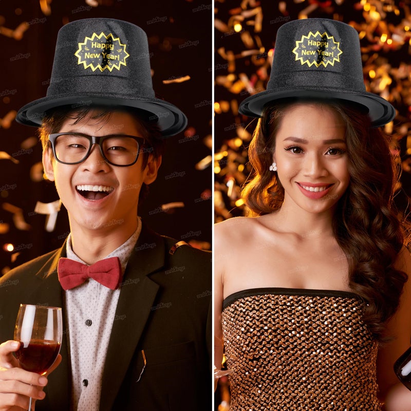 Zest 4 Toyz Zest 4 Toyz New Year Eve Party Supplies 2024, Happy New Year Goggle, Gold Black Hats, Top Crown Tiaras (Pack of 3) - Image 5