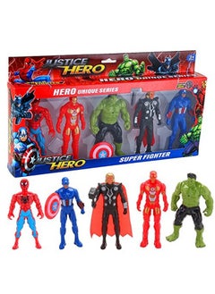 SFR Sfr Shree Sai International Action Justice Super Heroes Figures Toys Play Set For Kids With Led Light For Children Kids Ages 4 And Up - 14-Cm (Justice Hero Super Fighter)  - Image 3