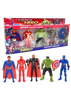SFR Sfr Shree Sai International Action Justice Super Heroes Figures Toys Play Set For Kids With Led Light For Children Kids Ages 4 And Up - 14-Cm (Justice Hero Super Fighter)  - Image 5