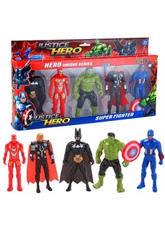 SFR Sfr Shree Sai International Action Justice Super Heroes Figures Toys Play Set For Kids With Led Light For Children Kids Ages 4 And Up - 14-Cm (Justice Hero Super Fighter)  - Image 1