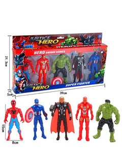 SFR Sfr Shree Sai International Action Justice Super Heroes Figures Toys Play Set For Kids With Led Light For Children Kids Ages 4 And Up - 14-Cm (Justice Hero Super Fighter)  - Image 4