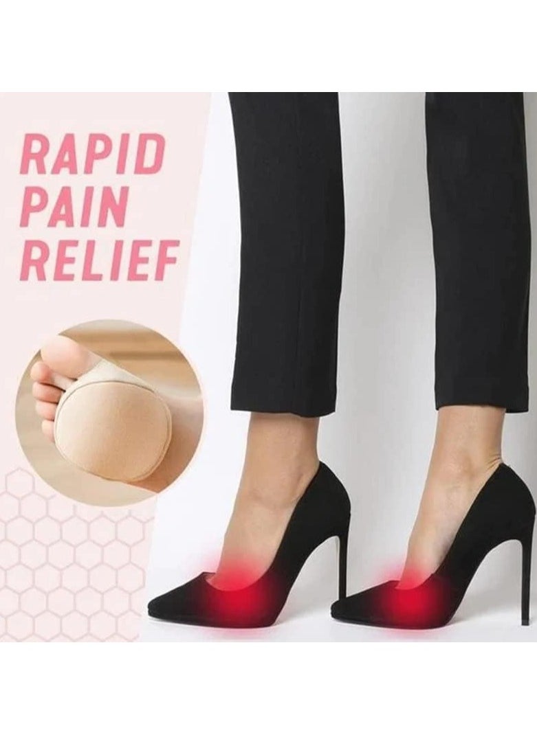Generic - Toe Pads for Wearing with High Heel Shoes Fabric Toe Pads Invisible Drink Lined Slip Resistant Reusable Honeycomb Metatarsal Pads for Men and Women Multi Color - Image 1