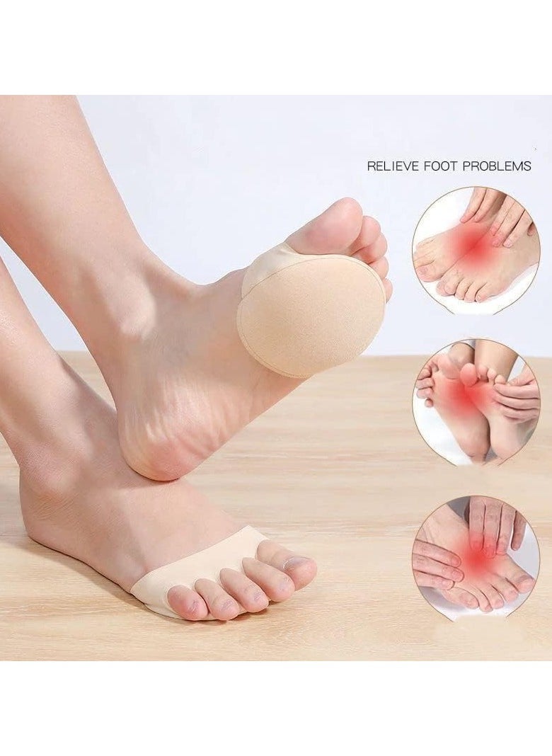 Generic - Toe Pads for Wearing with High Heel Shoes Fabric Toe Pads Invisible Drink Lined Slip Resistant Reusable Honeycomb Metatarsal Pads for Men and Women Multi Color - Image 1