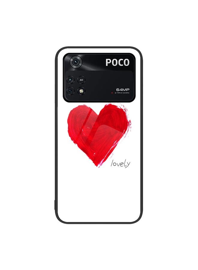 Case For Xiaomi Poco M4 Pro Colorful Painted Glass Phone Case