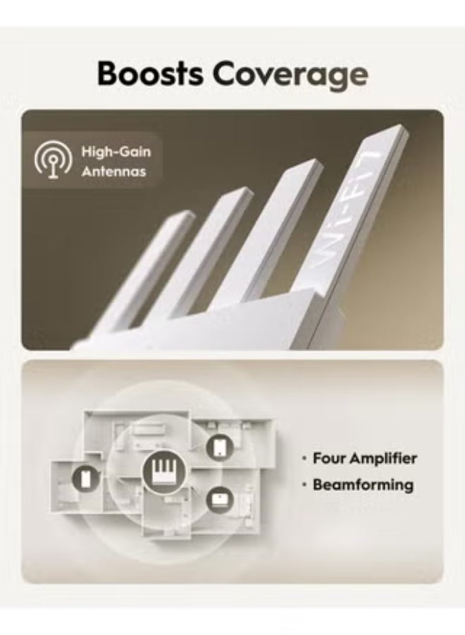 CUDY WR3600E BE3600 DUAL-BAND WI-FI 7 ROUTER, 4 GIGABIT PORTS, QUAD-CORE 2.0 GHZ, 4 ANTENNAS, VPN, CUDY APP & CLOUD CONTROL - Image 2