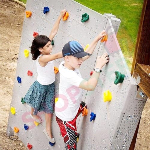 Shopster Extra Large Rock Pack of 30 pc Climbing Holds/Climbing Stone for DIY Children Playground Wall/Wood Block (Big Size) for Kids & Adults,Multi Color - Image 2