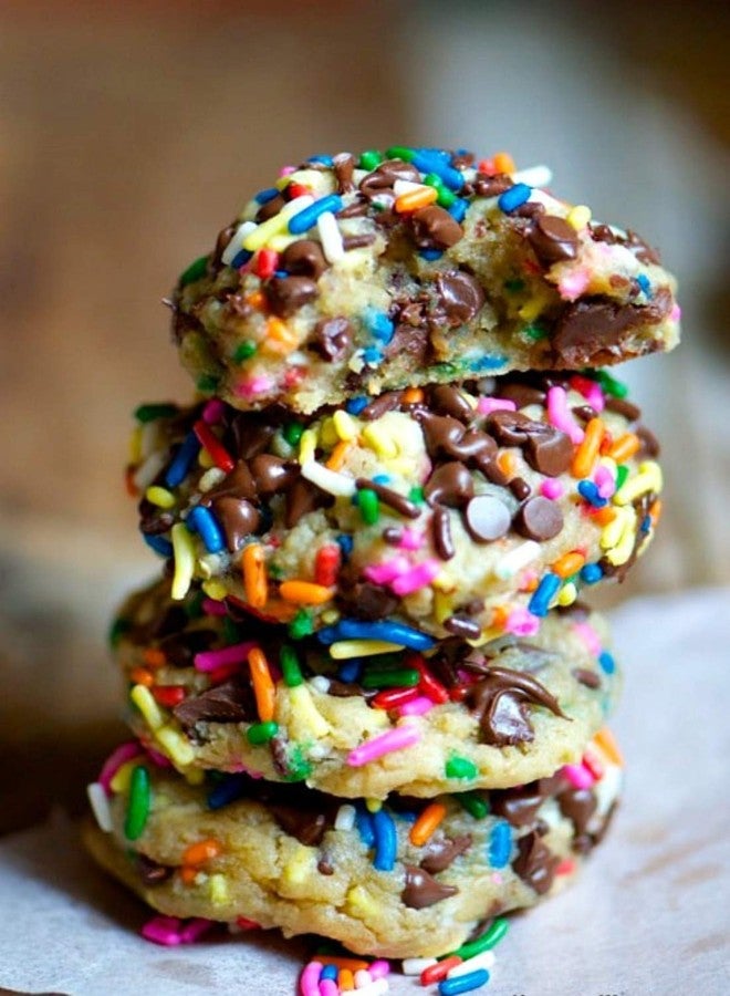 Pramix Combo of Rainbow Sprinkles, Dark & Milk Choco Chips (Chocolate Truffle) ( Each Packet Weight 100 gm) 300 gm) - Image 3