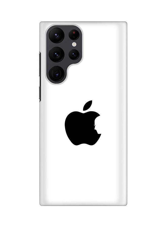 Stylizedd Case for Samsung Galaxy S22 Ultra 5G Snap Case Slim Snap Classic Series Shield Matte Finish Print - Steve's Apple - White - Image 1