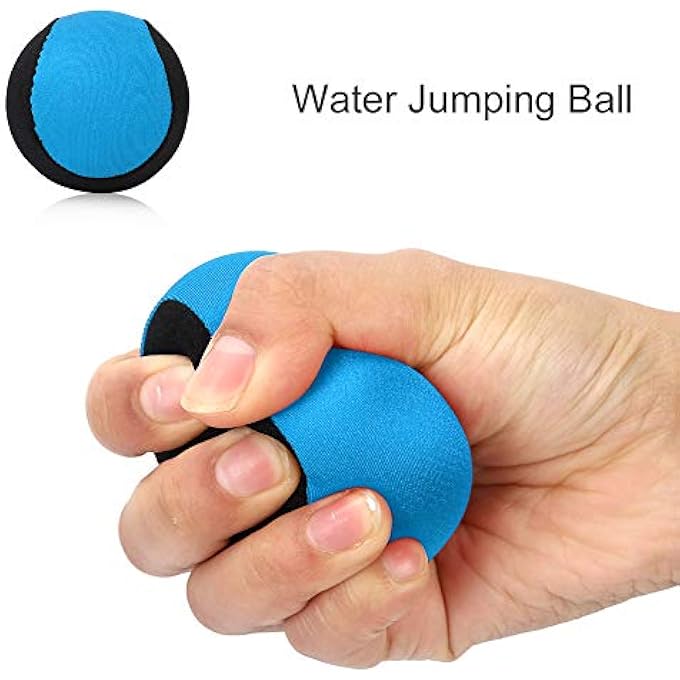 Nurnesy Water Jumping Ball Handball for Stress Relief, Water Jumping Ball, Swimming Pool, Beach, Sea and Outdoor Activities (Black Blue) - Image 2