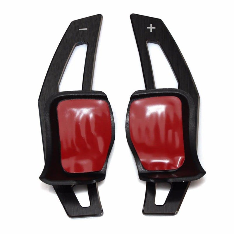 x xotic tech Black Aluminum Alloy Paddle Shifter Extensions Interior Shift Cover Trim Compatible with Volkswagen MK6 GolfGTI 20092014 CC 20082017 Jetta 20112017 Beetle 20132015