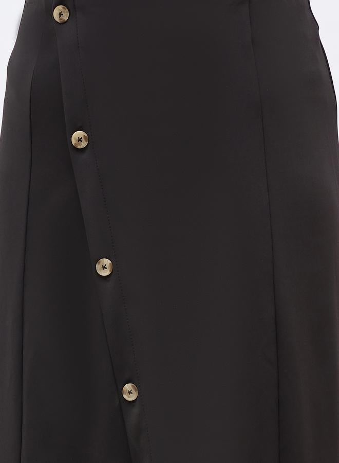 ستايلي تنورة ماكسي - بياقة ملفوفة وأزرار - Image 4