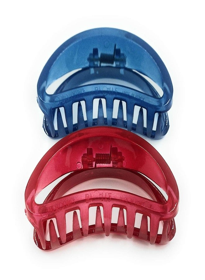 Fairytale Korean Style Multi-Colour Resin Plastic D Shape Medium Hair Clutcher/Hair Clip For Girls And Women. Size 7 cm Approx(Set Of 2). - Image 2